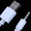 2x bílý USB datový synchronizační kabel pro Apple iPod Shuffle 1. a 2. generace 5