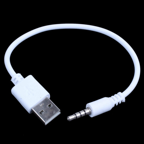 2x bílý USB datový synchronizační kabel pro Apple iPod Shuffle 1. a 2. generace 1
