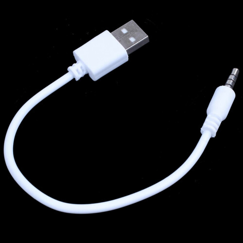 2x bílý USB datový synchronizační kabel pro Apple iPod Shuffle 1. a 2. generace 2
