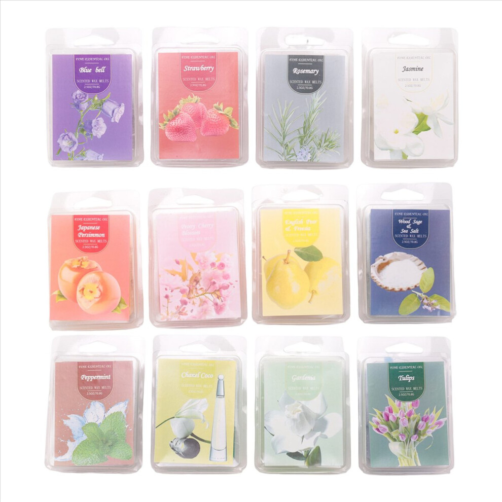 12 Pack Scented Wax Melts Square, Melts, Soy for Warmers, Square Gift Set, Baby Powder-image-OPC-PMT7BMR-NEW