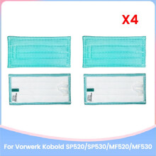 4 Stück Wischmopp-Pads für Vorwerk Kobold SP520/SP530/MF520/MF530 Staubsaugerteile, waschbare Dampftücher