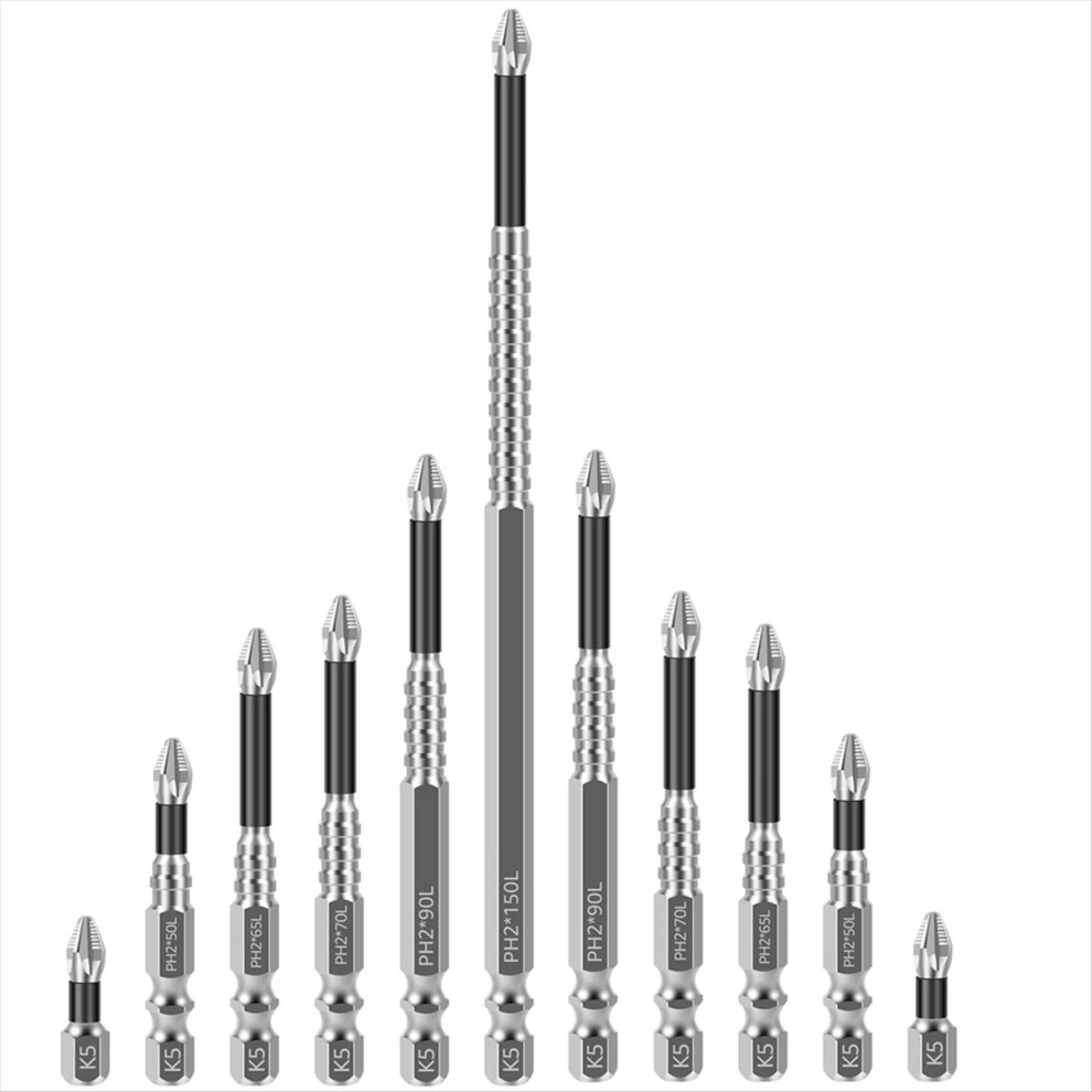 11Pcs Driver Bit K5 Impact Screwdriver Bits Anti-Slip Magnetic Drill TeethPhillips CrossHead Electric-image-OPC-PMT7C5Q-NEW