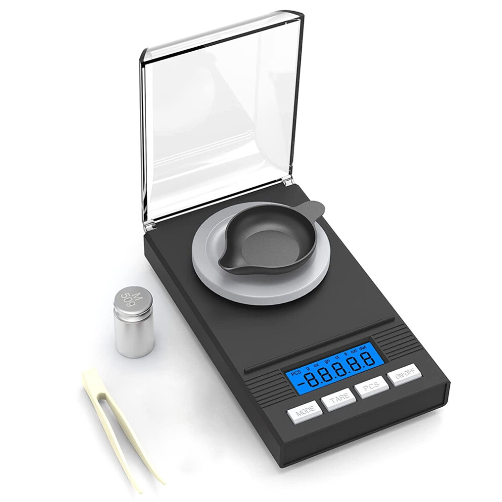 50G/0.001G Milligram Scale,Milligram Precision Scale,MG, Pocket Scale,Laboratory Scale with LCD Display,Letter