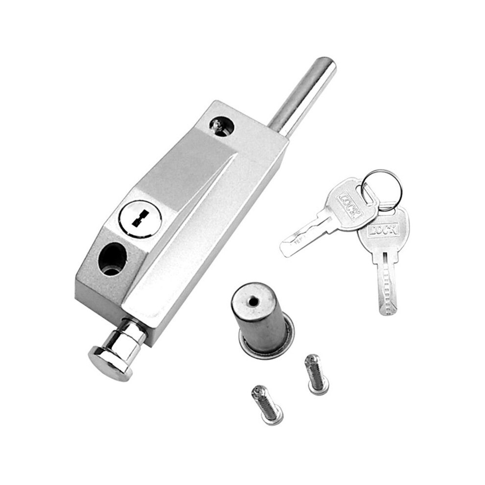 Sliding Door Lock For Window Glass Patio Doors Silver Auxiliary Security Mortise 4851800000723