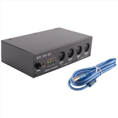Interfață USB MIDI Box pentru instrumente muzicale, Merge Thru, 64 de canale 1