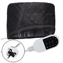 Portable Electric Thermal Hat 10-Level Heat Hair Cap 3 Timer Steaming for Salon Care UK Plug