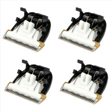 4x keramisk barberblad med plejehoved, 40 mm, 24 tænder, til dyreklipper og trimmer