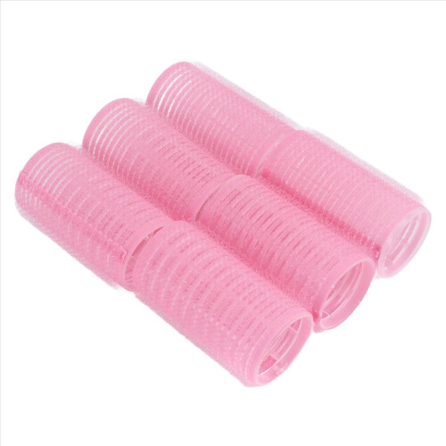 6x store selvklebende hårruller, klamrende DIY-krøller, 3 cm 1