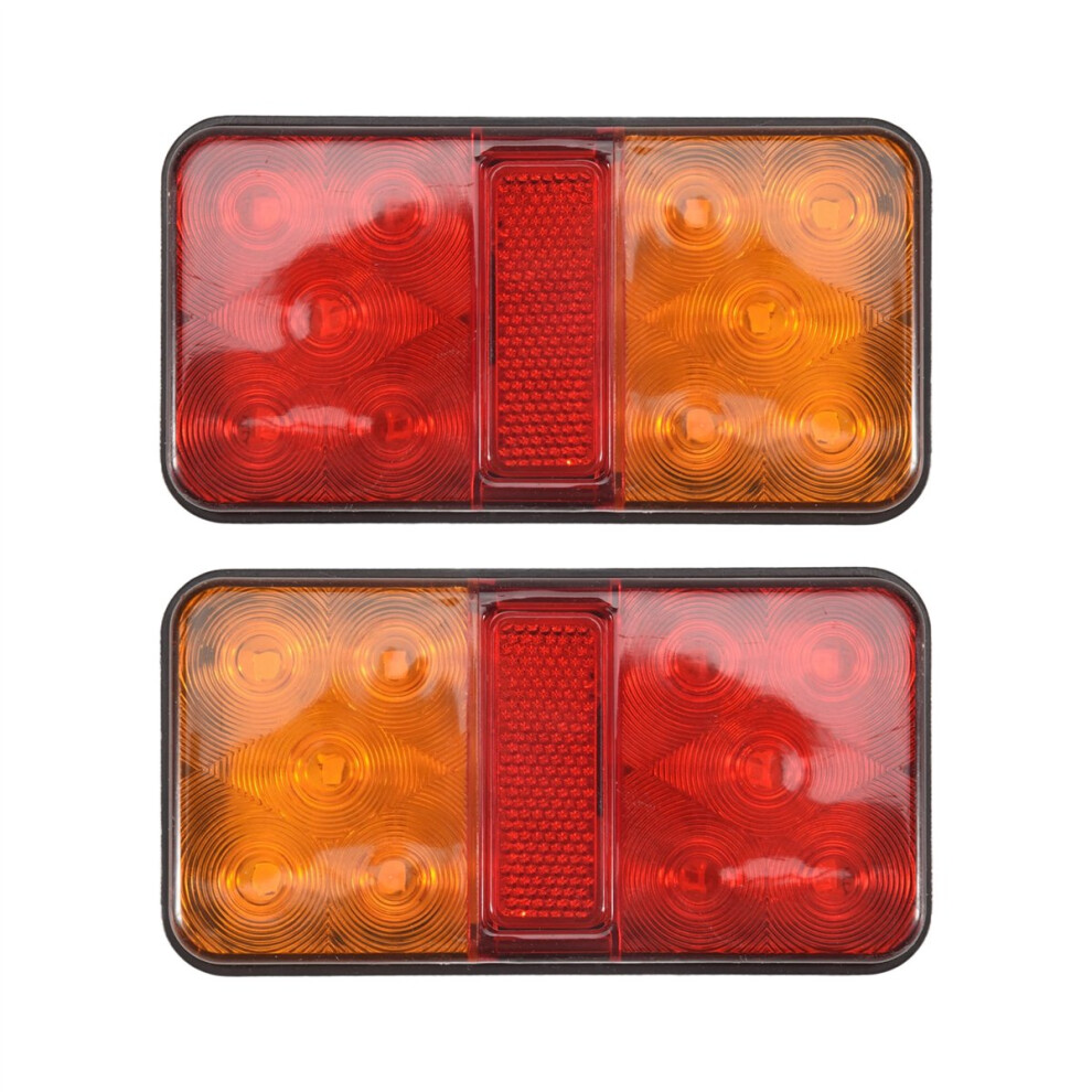 2Pcs 12V 10Led Waterproof Truck Trailer Tail Car Turn Signal Brake Rear Stop Lamp Boat Rv Camper Indicator Light 4851800023395