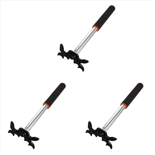 3X Retractable Billiard Cue Stick Bridge with Head, Pool Accessory for Table,Bridge Head,Black