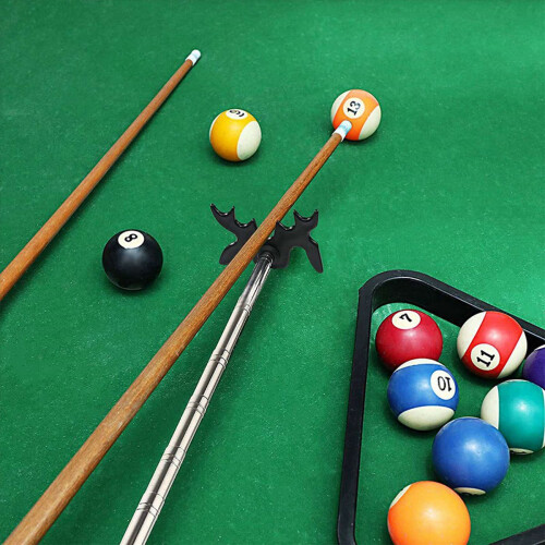 3X Retractable Billiard Cue Stick Bridge with Head, Pool Accessory for Table,Bridge Head,Black 1