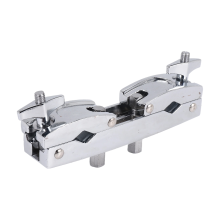Clemă de tobă cu 2 găuri, argintiu, pentru suport de cinele multiple, pentru tobe, cinele, piese muzicale, accesoriu Cowbell