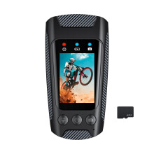 Wielofunkcyjna kamera rowerowa 4K 60 kl./s, wodoodporna, ekran IPS 2,0 cala, połączenie Wi-Fi, latarka LED, klakson rowerowy