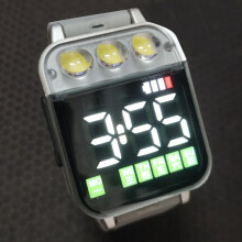 Sportliche LED-Elektronikuhren, USB-aufladbar, Taschenlampe, Sportarmbanduhr für Studenten, beleuchtete Uhr, Geschenk für Männer