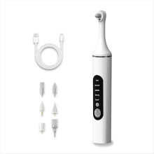 Polidor de dentes recarregável com 6 cabeças de escova, kit de clareamento para limpeza e polimento dos dentes.
