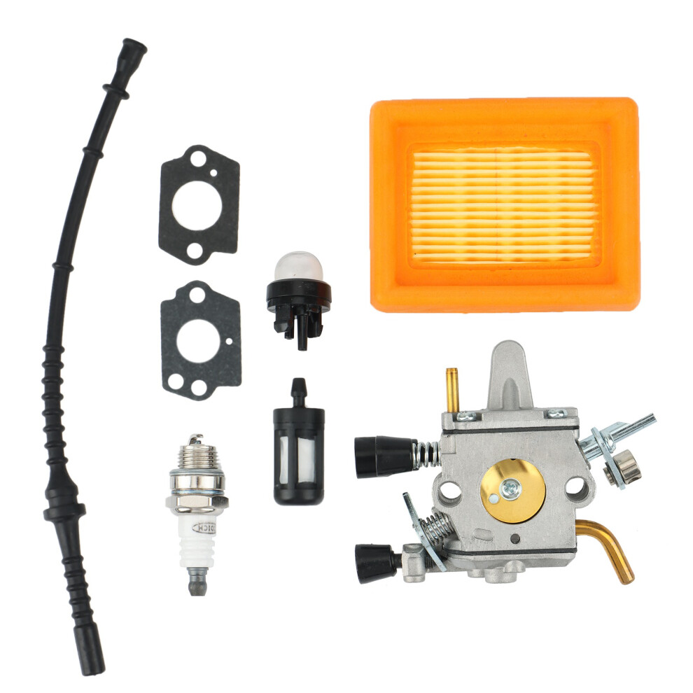 Carburetor Air Fuel Filter Line For Stihl Fs400 Fs450 Fs480 Sp400 Zama C1q-S34h Carb 41281200651 Silver 4851800033301