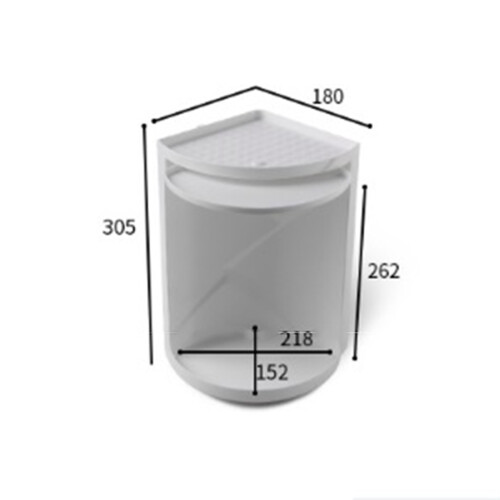 Bathroom 360 Degree Rotating Shelf Kitchen Toilet Corner Storage Rack Cabinet Multi Layer 1