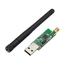 Trådlös Zigbee CC2531 Sniffer Bare Board Paketprotokollanalysator USB-gränssnitt Dongle Capture Module + Antenn