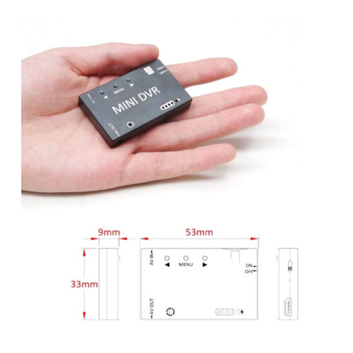 FPV Recorder Mini DVR Module NTSC/PAL Switchable Built-in Battery Video Audio for RC Models Racing(A) 2