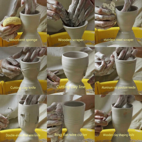 Clay Sculpting Tools,23Pcs Pottery Tools Kit, Polymer Tools,Pottery Ribs, Air Dry for 1