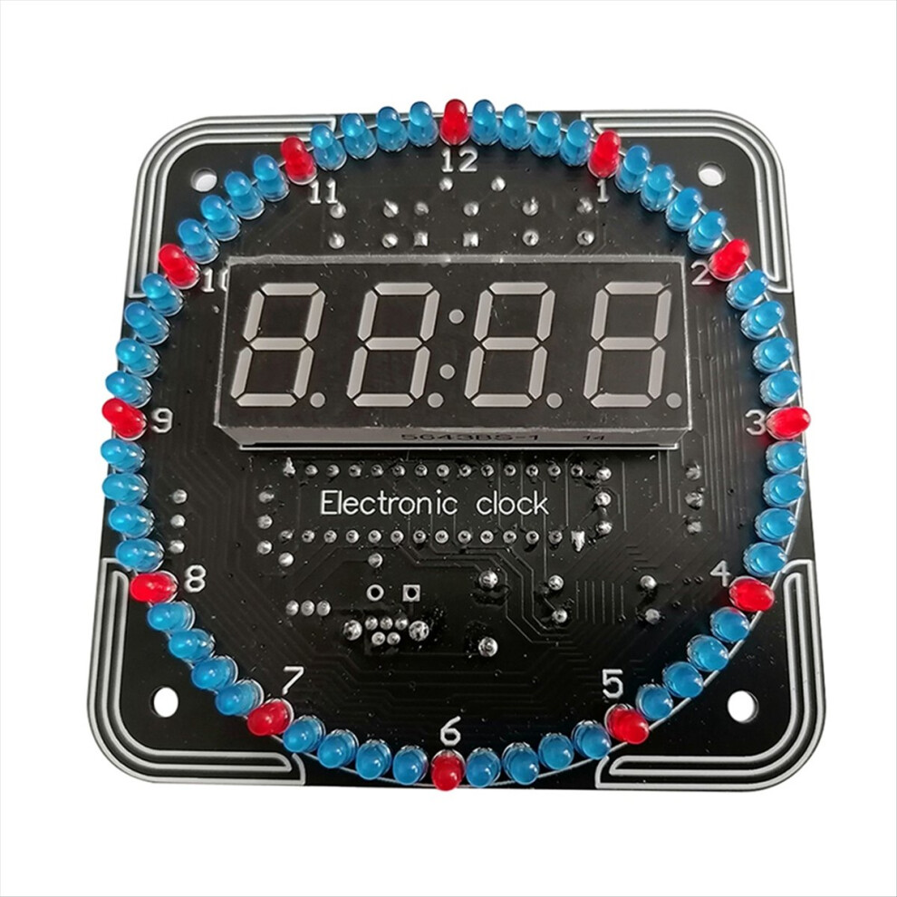 Digital Diy Electronic Clock Kit Light Control Rotation Led Temperature Time Display Tool For Soldering Practice 4851800047209