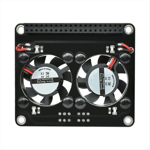 RPI Dual Cooling Fan Shield Expansion Board for Raspberry Pi 5B/4B/Zero with LED Radiator DIY Projects Electronic 1