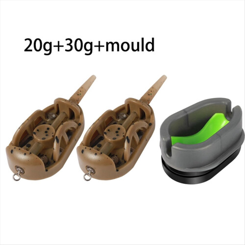 Karpefiskerimetodefoderautomater, Fiskefoderautomater med Quick Release-form, Karpetilbehør 20g+30g+Form 1