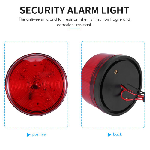 12v Alarm Led Flashing Strobe Light for Home Security System Red 2