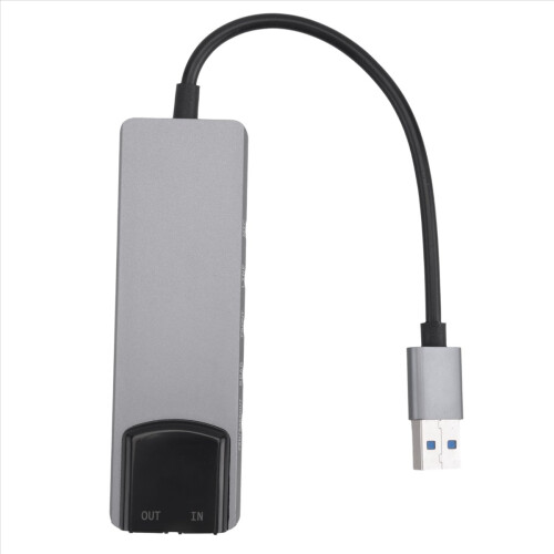 6-i-1 computerlydkort 5.1 USB ekstern multifunktionslydkonverter til bærbar computer aluminium 1