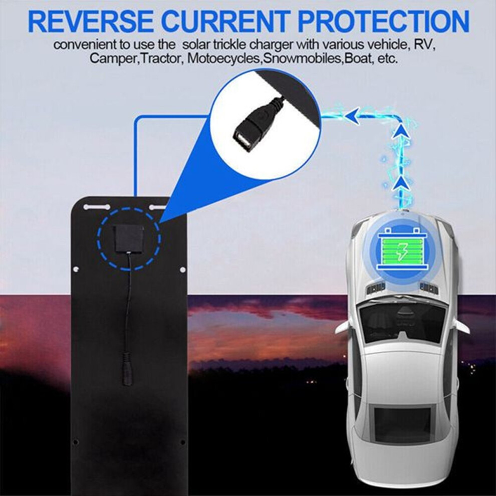 60W 12V Solar Panel Kit Waterproof Outdoor Camping Battery Charger Plate With Usb Car For Rv Caravan 4851800049838
