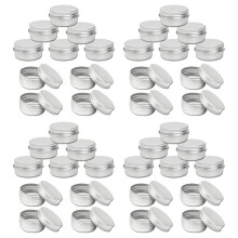 PACK of 100 - 15Ml Aluminium Tin Large Make Up Candle Pots Capacity Empty Big Cosmetic/Candle/Spice