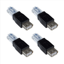 4 db USB A-csatlakozós anya - Ethernet RJ45 dugós adapter, új