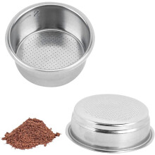 Coș filtru cafea 51 mm, 2 căni și 1 portafiltru fără fund, 2 coșuri din oțel inoxidabil