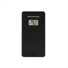 Temperatuur Vochtigheid Draadloze Sensor Hygrometer Elektronische Digitale Thermometer Binnen/Buiten met Weerstation Zwart