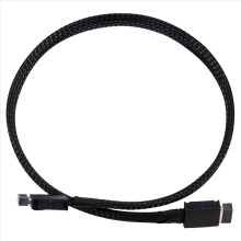 PCIE 4.0 X4 GEN4 SAS4 Oculink-kabel SFF-8611 flettet myk forlenger GPU SSD OCuLink 4X sølvbelagt ledning 24 Gbps