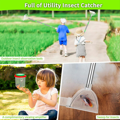 Spider and Insect Catcher - 32inch Adjustable Long-Handled Release, Contactless Catch Insec 2