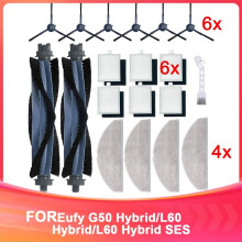 For Eufy G50 Hybrid/L60 Hybrid Robot Vacuum Cleaner Replacement Parts Accessories Main Side Brush Filter Mop Cloth