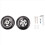 2 set med reservhjul för resväskor, ytterdiameter 80 mm 1