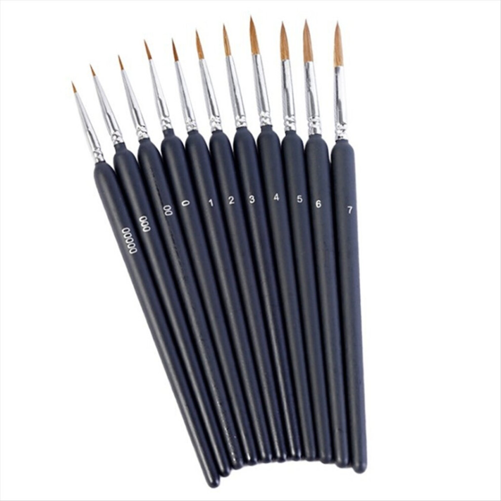 Detail Paint Brushes Set 11Pcs Miniature For Fine Detailing & Art Painting 4851800068730