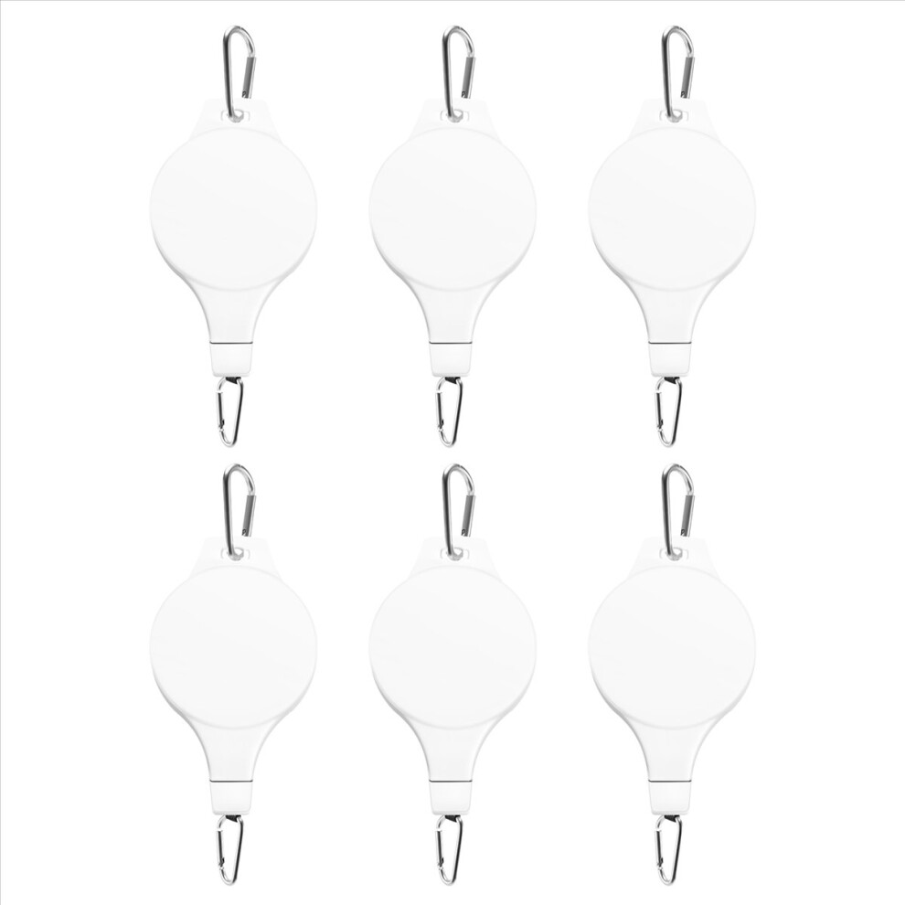 6 Pack Plant Pulley Retractable Hanger Easy Reach Adjustable Height Wheel For Hanging Plants Indoor White 4851800075837