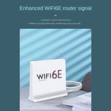 Bærbar 2.4G/5G/6G WiFi 6E-antenne med kabel, indendørs trådløs, magnetisk bund til netværkskort, hvid