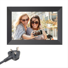 Digital fotoram 10,1 tum 32 GB WiFi-foto IPS-pekskärm Rotationsdelning via app A UK-kontakt