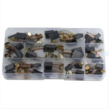 Electric Motor Carbon Brushes Set - 40 Pack Replacement Repair Kit with 10 Sizes, Suitable for Power Tools Part
