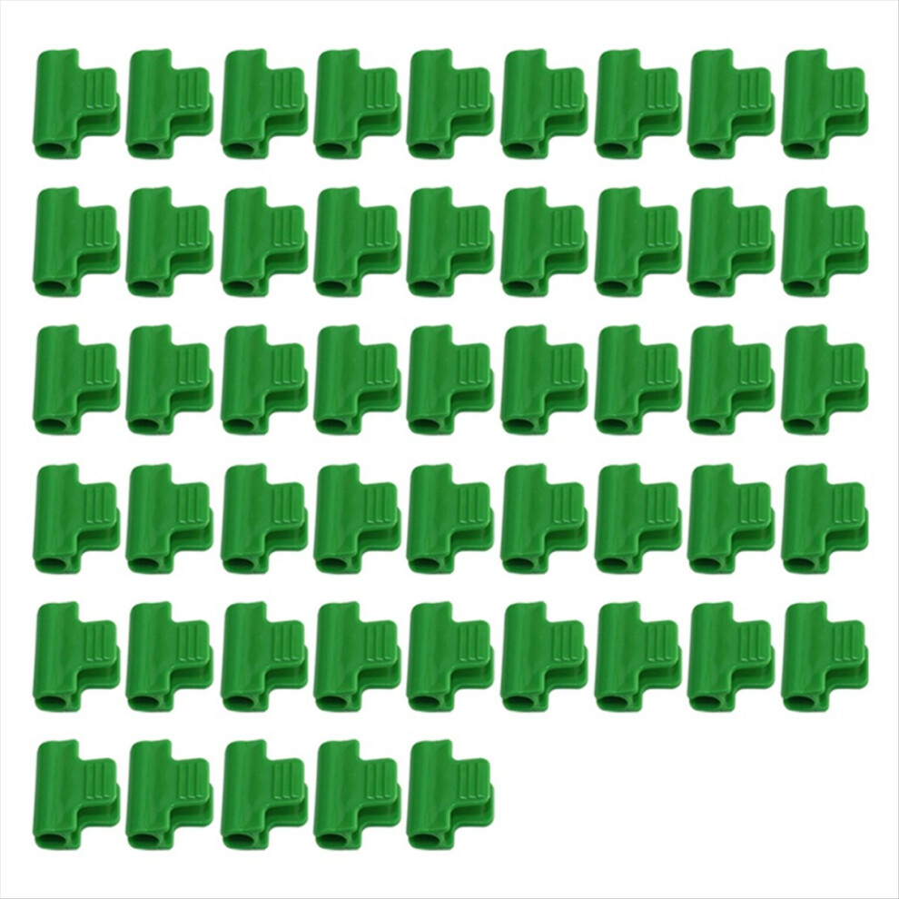 50Pcs Greenhouse Clamps,Pipe Clamps for 16mm Plant Stakes,Row Cover Clips Garden Hoops Clip