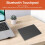 Bluetooth Touchpad Multifunktionsbevægelser Trackpad Genopladelig Trådløs til Bærbar PC iOS Mac, Sort 4