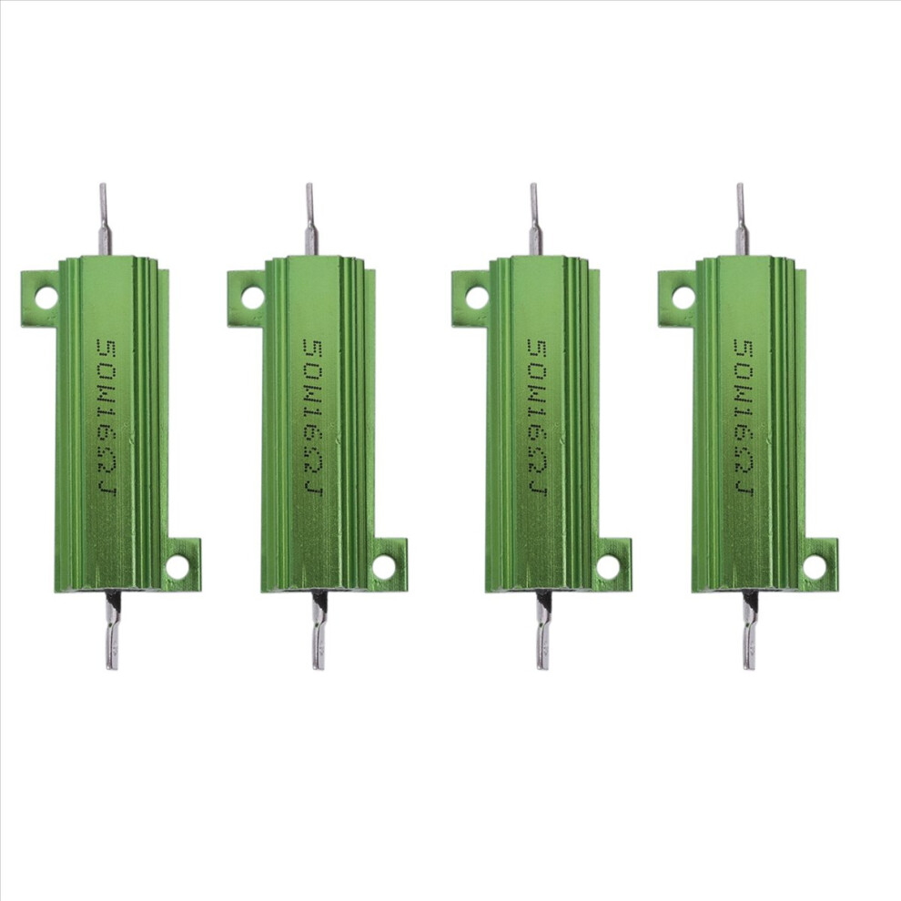 4 Pcs Chassis Mount Green Wirewound Aluminium Housed Resistor 50W 16 Ohm 4851800074700