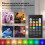 LED Rechargeable Light Bulbs with Remote E26 Battery Operated Bulb Smart RGB Changing Hook 5