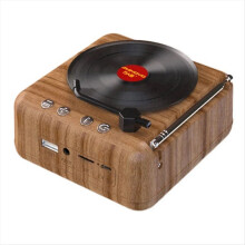 MANOVO Vinylpladespiller Højttaler USB Bluetooth V5.0 Stereo Retro Bærbar TF Kort/U Disk/AUX Afspilning Træ