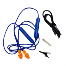 Füldugók Bluetooth fülhallgató munkába, zajcsökkentés, hallásvédelem, építkezések, zajos helyek, kék