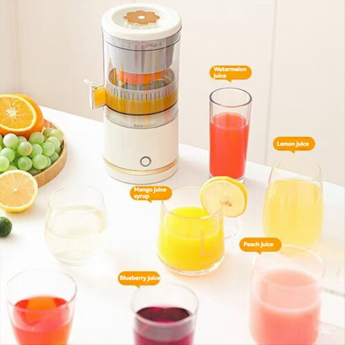 Automatic Separation Juicer Portable Juice Machine Electric Rechargeable Fruit Blender 7.4V Red 1